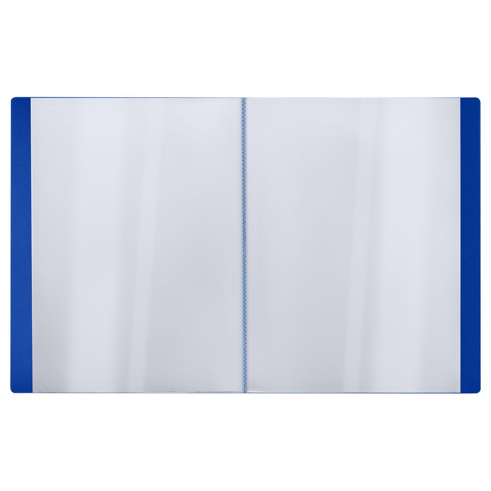 Папка с 30 вкладышами, Стамм Кристалл, 700мкм, корешок 17мм, синяя