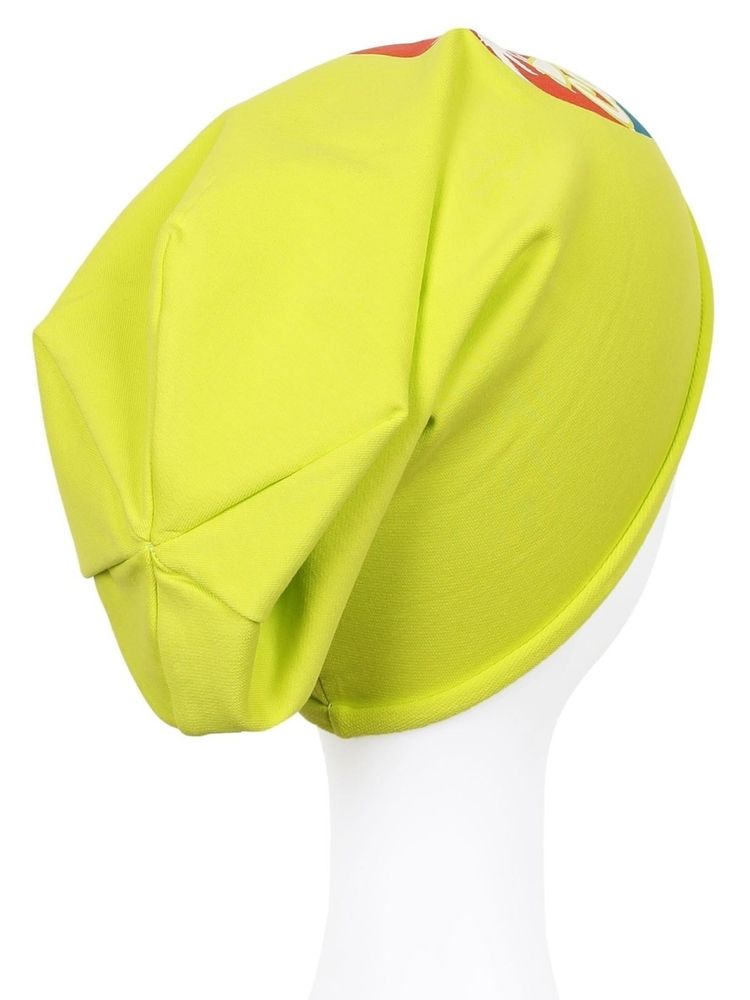 Желто-зеленая шапка из трикотажа Trestelle