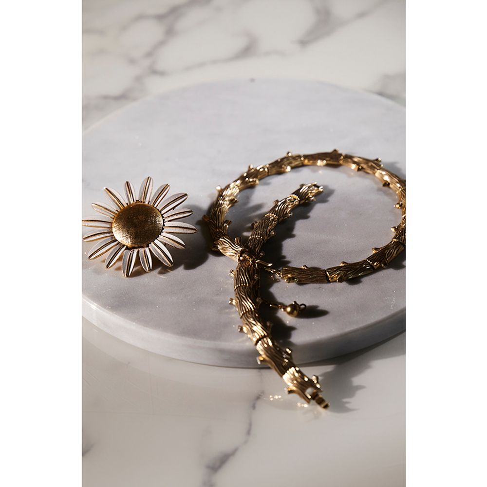 Блюдо сервировочное Marm, Ø25 см, белый мрамор