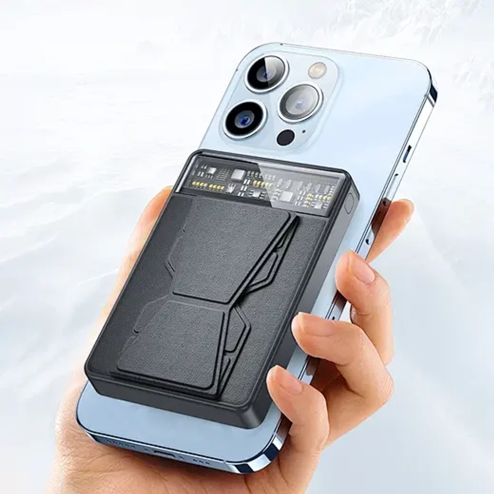 Внешний АКБ WiWU Magnetic,JC-20 10000mAh, MagSafe+подставка