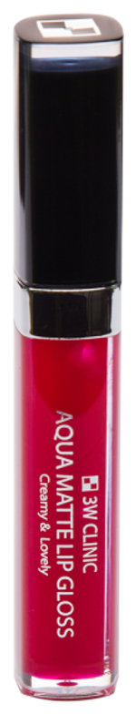 Блеск для губ 3W Clinic #06 Aqua Matte Lip Gloss Scarlet Wine цвет Алое Вино 6,5 г