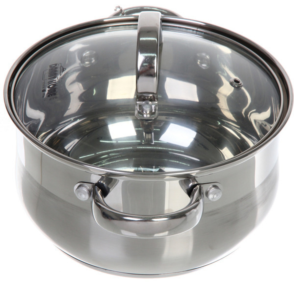 Набор посуды из нержавеющей стали ADELE 3 предмета (3 кастрюли 1,9л, 2,7л, 3,4л), DH08-6