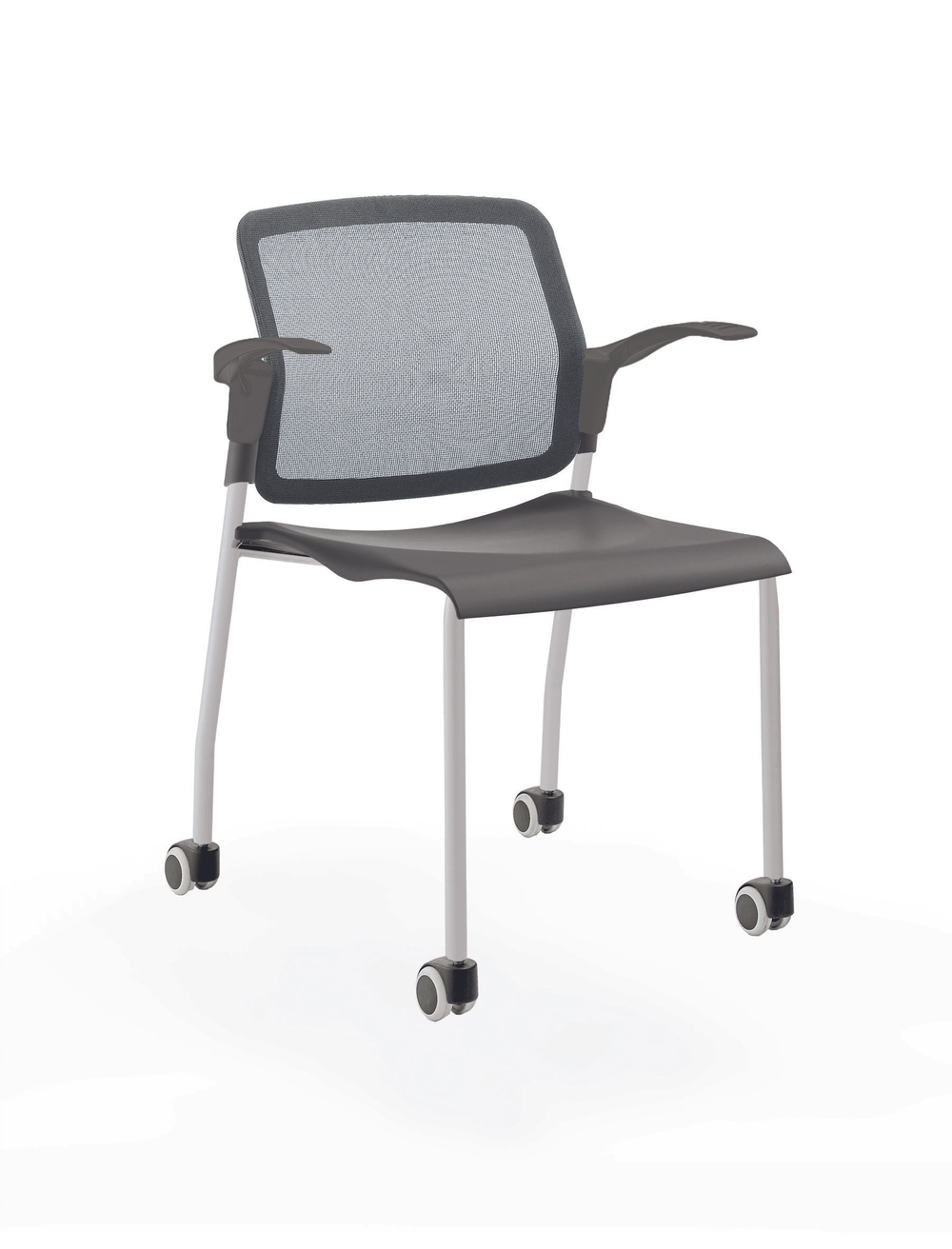 Movie стул со спинкой-сеткой на 4 ногах и колесах