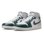 Баскетбольные кроссовки Air Jordan 1 Mid SE White/Sail/Neutral Grey/Oxidized Green