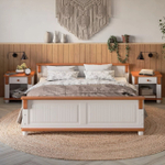 Кровать Адель 160х200, белый-черри