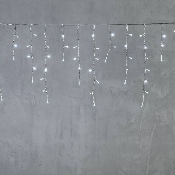 Светодиодная бахрома 3,1*0,5 м., 150 белых LED ламп, прозрачный провод ПВХ, LTC (PIL150-10-2W)