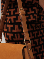 Замшевая сумка Deboro 31026 коричневый лист