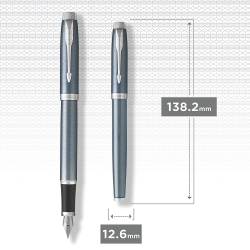 Подарочный набор: Перьевая ручка Parker IM Metal Light Blue Grey CT и Ежедневник недатированный черный