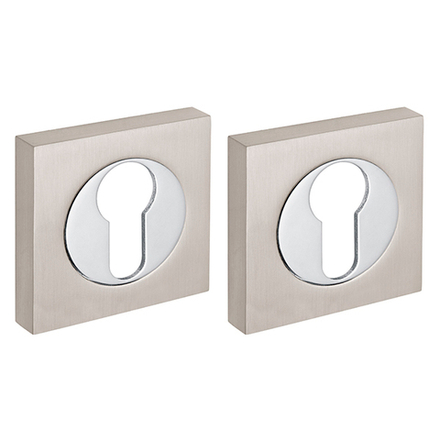 Накладка под цилиндр ET.K.KM52 (ET KM) SN/CP-3 матовый никель/хром