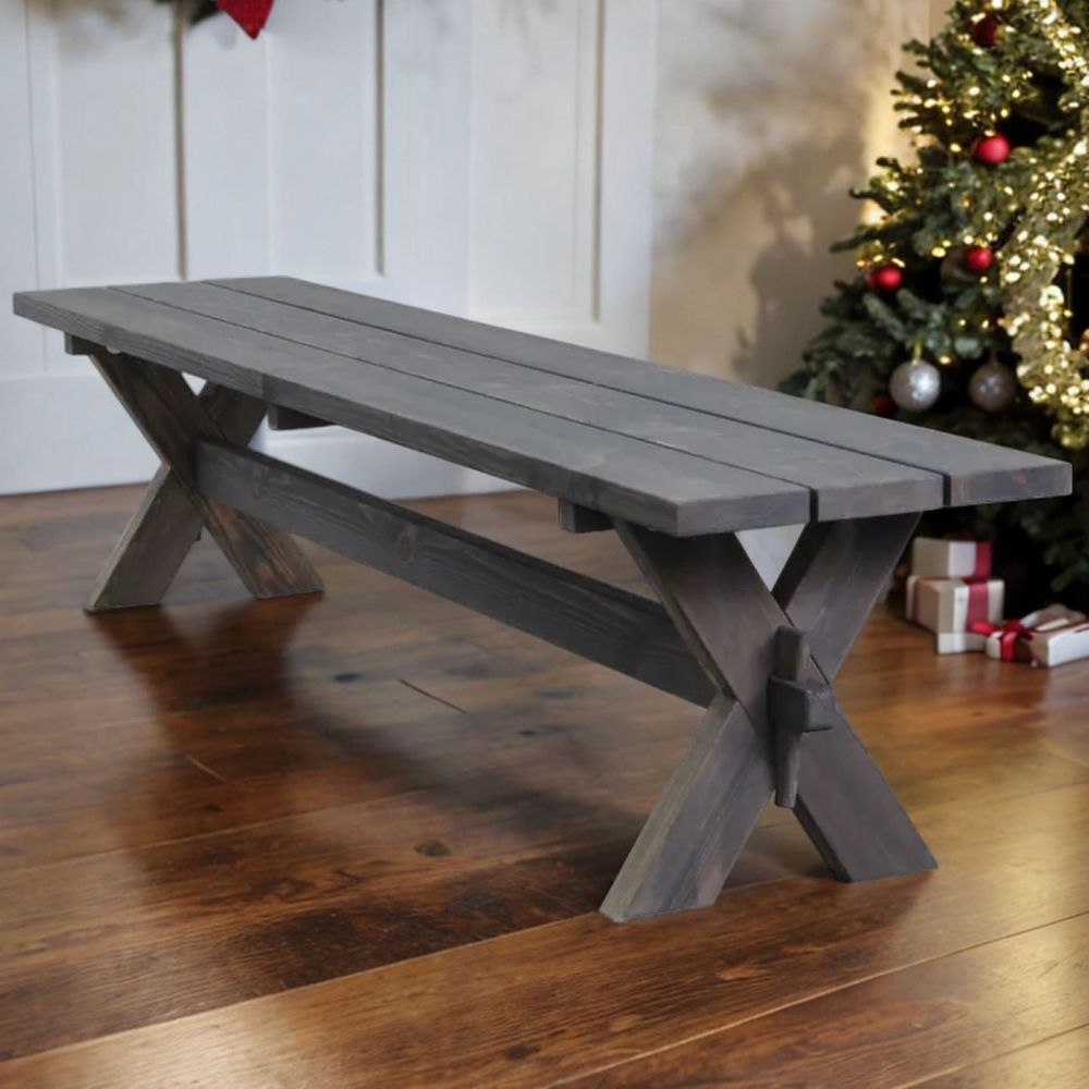 Деревянная скамейка Ойвинд садовая, графит