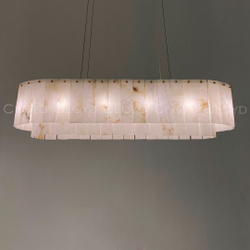 Люстра Cloyd HERCULANUM-A C10 / шир. 100 см - алебастр - латунь (арт.11158)