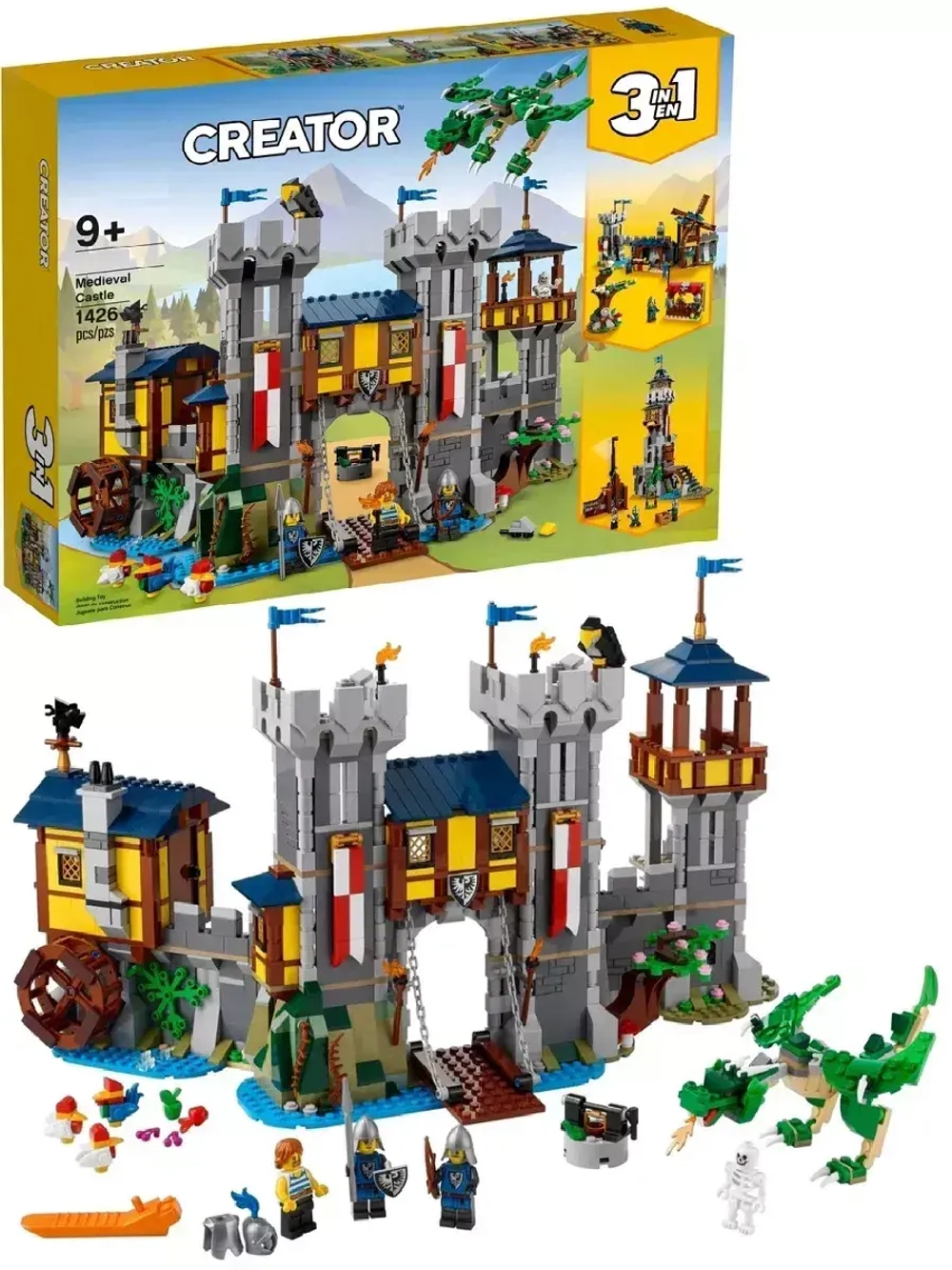Конструктор Средневековый замок 3 в 1 1426 деталей