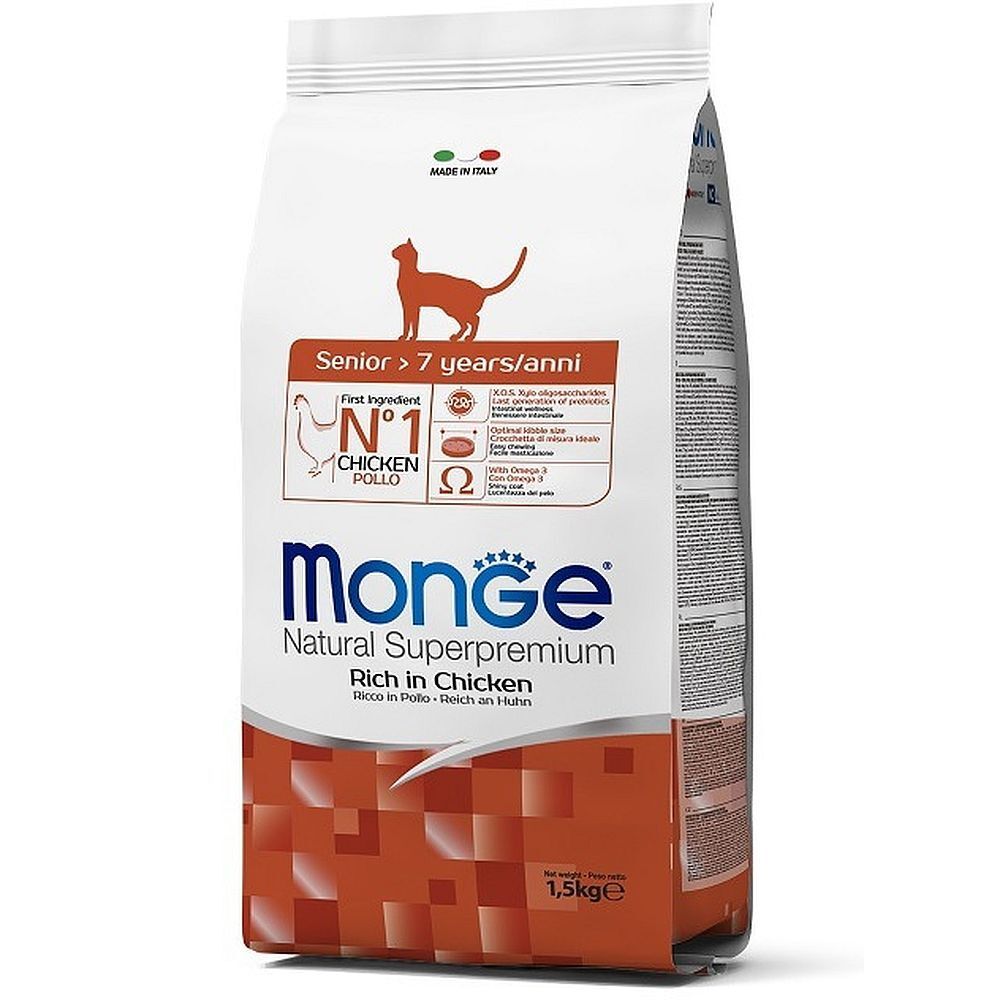 Monge Cat 1,5кг корм для пожилых кошек