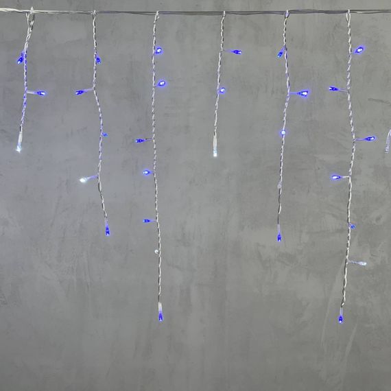 Светодиодная бахрома 3,1*0,5 м., 150 синих LED ламп, мерцание, прозрачный провод ПВХ, LTC (PIL150BLW-10-2B)