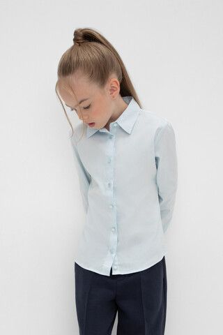 Блузка  для девочки  ТК 39030/светло-голубой
