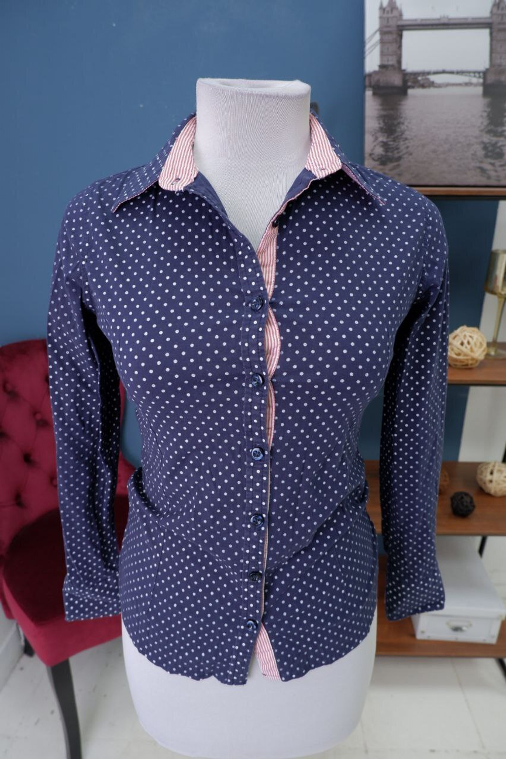 Рубашка Rubin в горошек 46 размер