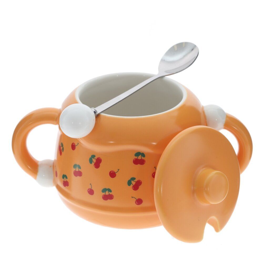 GAEM Кружка с крышкой и ложкой, 380 мл, L16 W11 H10 см, 4в.