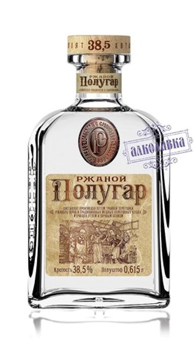 Полугар. Ржаной дистиллят 38.5%. 0,615л