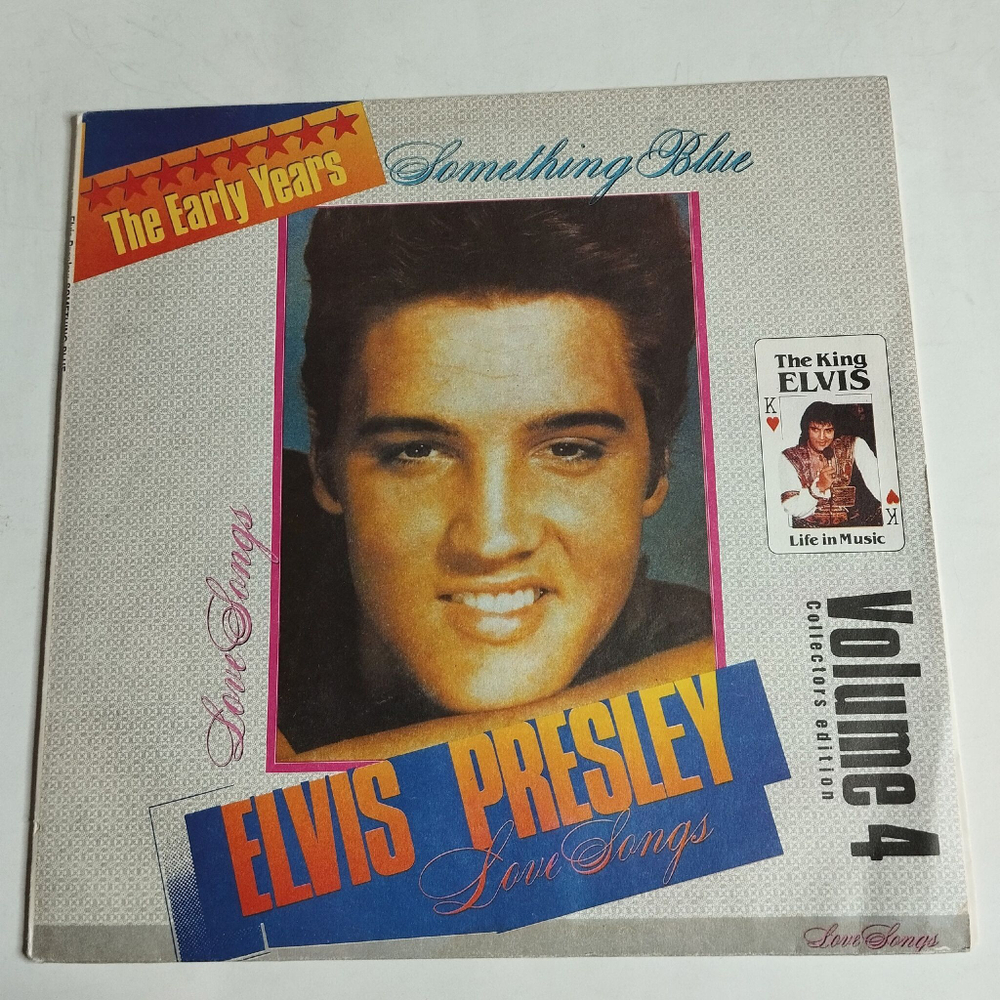 Винтажная виниловая пластинка LP Elvis Presley Something Blue, Volume 4 Немного Грустно (Пластинка 4) (Россия 1993)