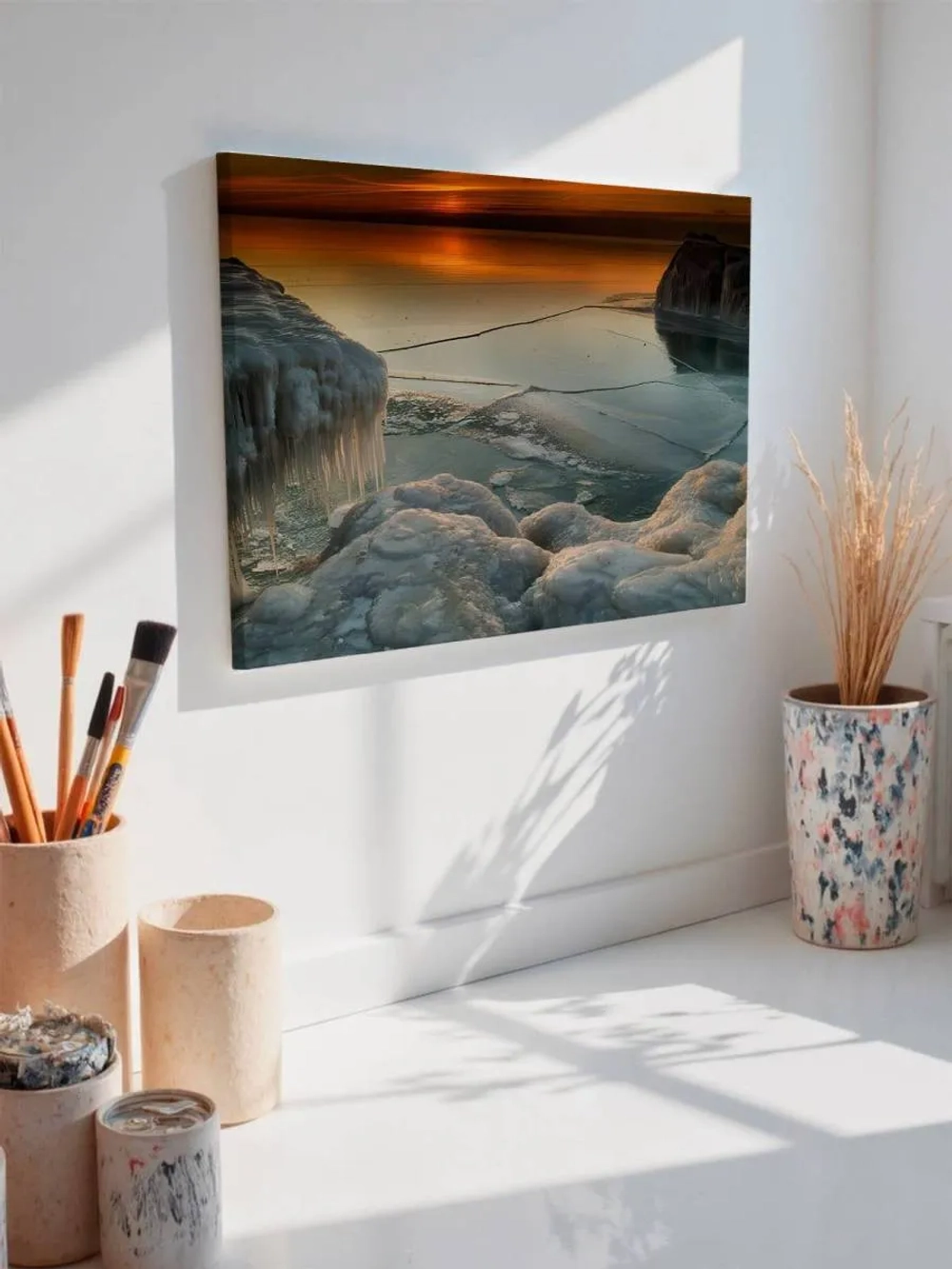 Картина на стену 40 X 50 Замерзшее озеро