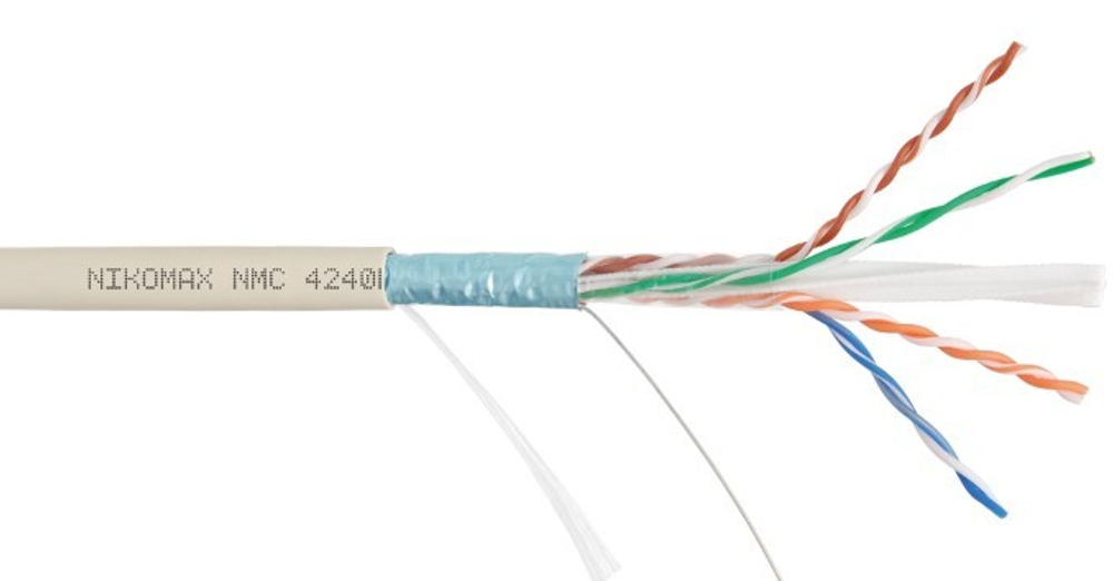 Кабель витая пара F/UTP 6 кат. 4 пары NikoMax NMC 4240L-IY
