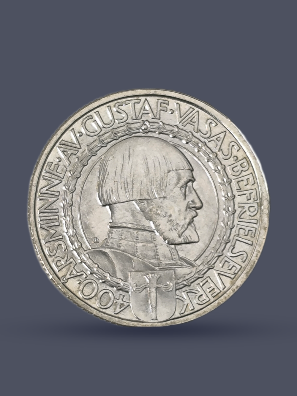 Монета 2 кроны 1921 год "400 лет Войне за Независимость"
