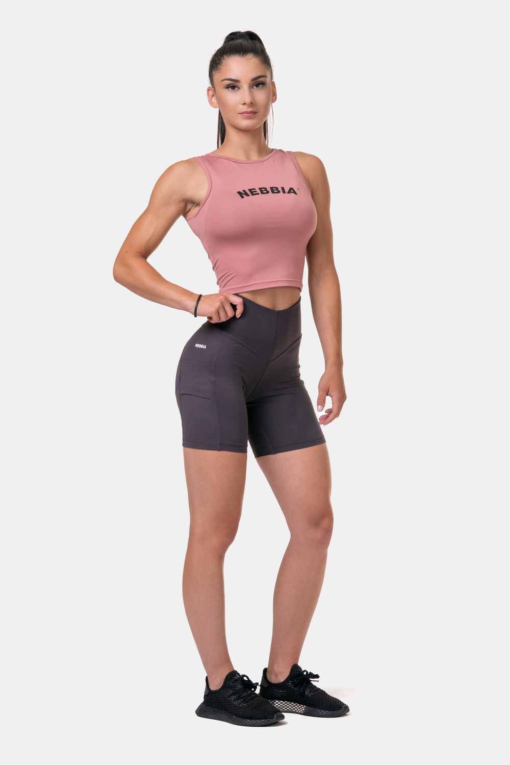 Велосипедки High-waist Fit & Smart biker shorts 575 Каштановые