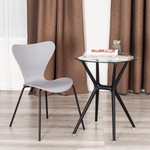 Стул Jacobsen (mod DC 102-1) пластик/металл, 45 х 54.5 х 80 см, Grey (Cерый) /Black (Черный)