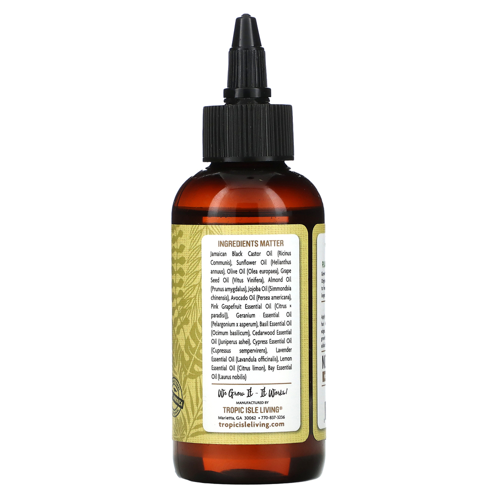 Tropic Isle Living, Natural Hair Growth Oil, ямайское черное касторовое масло, 118 мл (4 жидк. Унции)