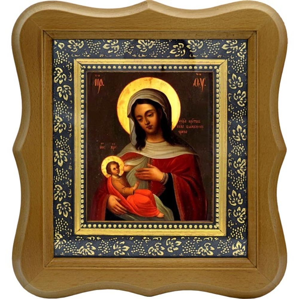 Блаженное Чрево. Барловская икона Божьей Матери на холсте.