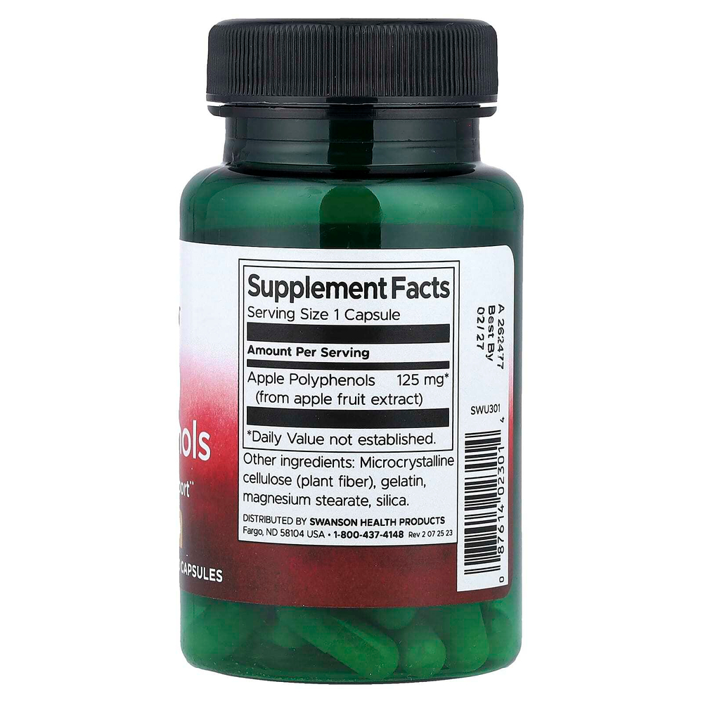 Swanson, Яблочные полифенолы, 125 мг, 60 капсул