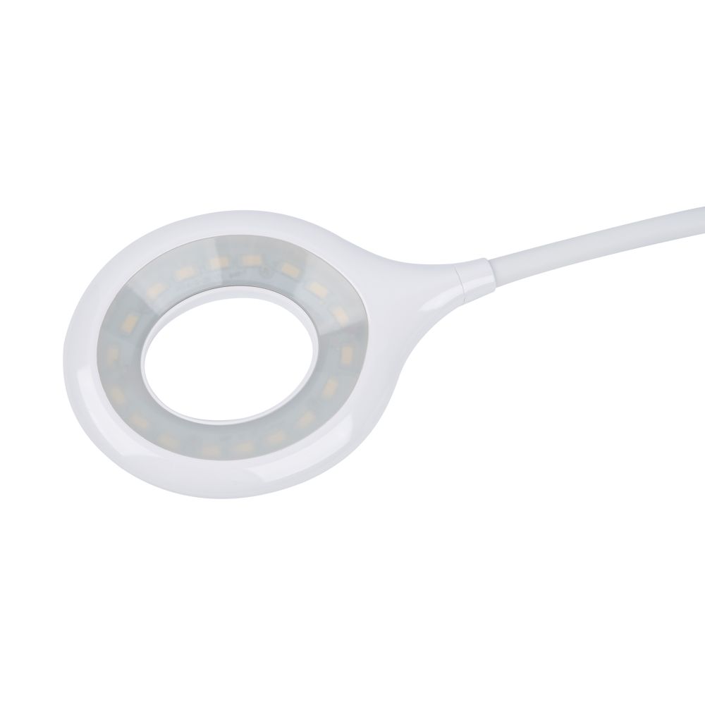 TLD-535 White-LED-250Lm-5500K-Dimmer Светильник настольный с ночником RGB. 4W. Встроенный аккумулятор 1800mAh. Сенсорный выключатель. Белый. TM Uniel.