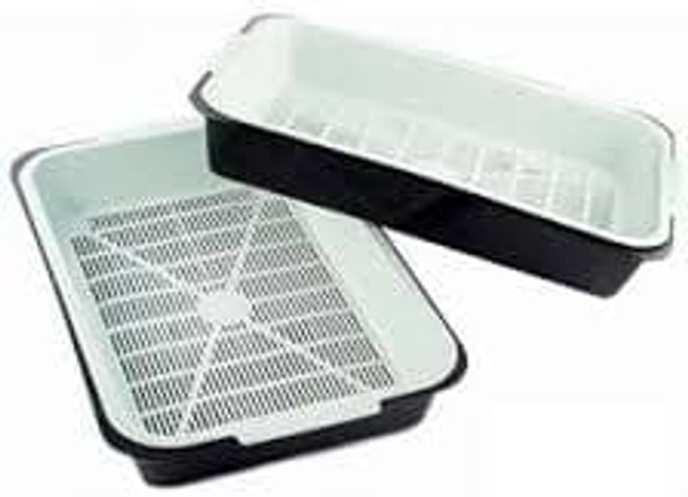 Туалет (Лаурон) с сеткой д/кошек (40*26*6,5см ) черный