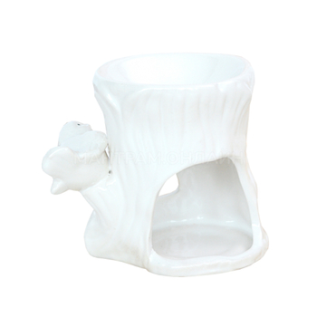 Аромалампа Птичка на пеньке цвет белый 10 см