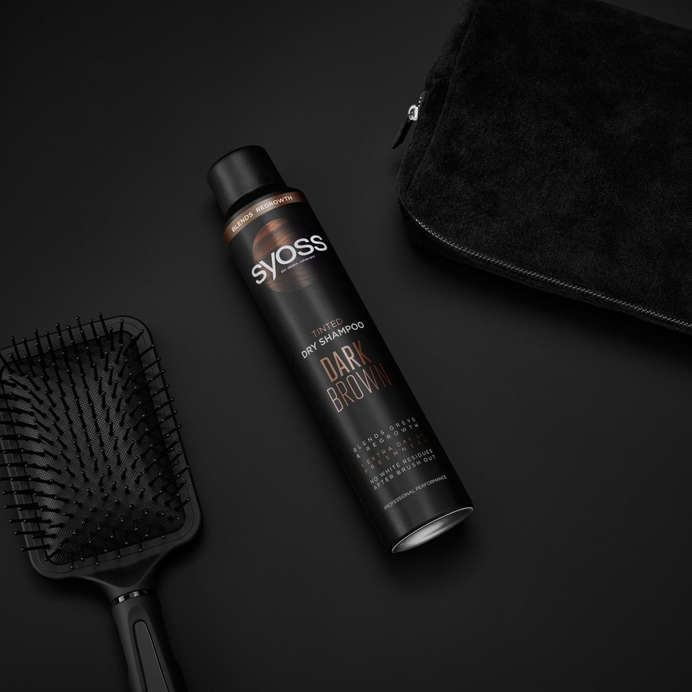 Syoss Dark Brown - сухой шампунь для темных волос /   200  ml  / GTIN 9000101658477