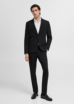 Костюмная рубашка slim fit поплин из хлопка