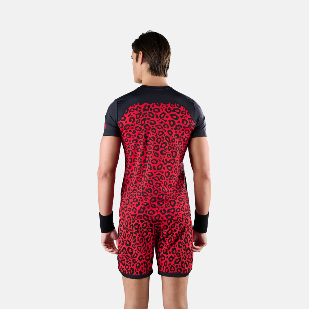 Мужское теннисное поло Hydrogen Tech Panther T-Shirt Men - Black, Red