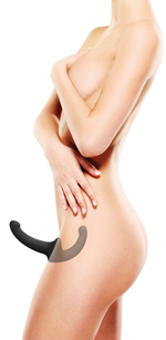 Черный безремневой страпон Silicone Strapless Strapon (Цвет: черный)
