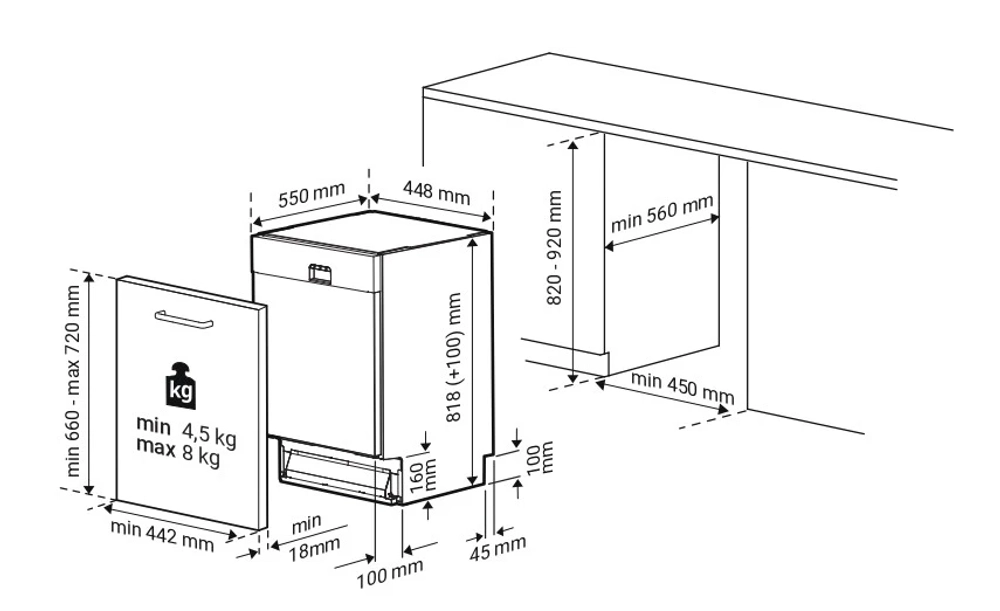 Встраиваемая посудомоечная машина Hotpoint HIS 2C69 S