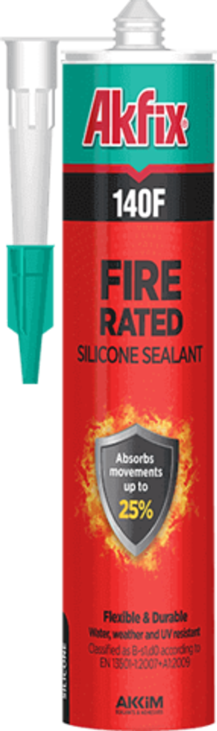 Akfix 140F Огнестойкий силиконовый герметик, 310мл. Белый