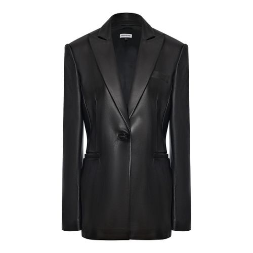 Жакет кожаный полуприталенный