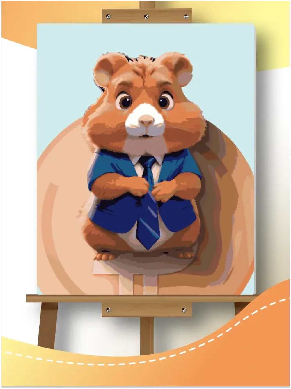 Картина по номерам Тапать хомяка