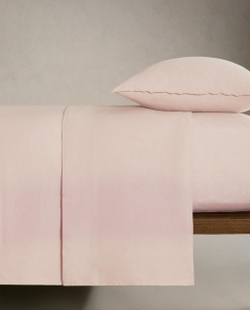 Zara Home - Простыня брюки из постиранного льна, высота 30 см (140 г / м2), розовый, 90х200х30 см