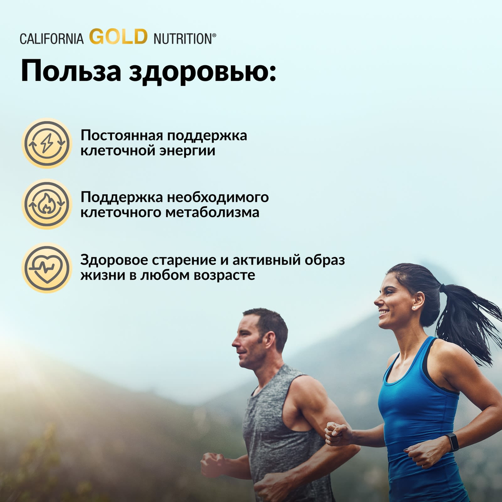 California Gold Nutrition, комплекс флавоноидов с NMN, апигенином и дигидрокверцетином, 60 растительных капсул