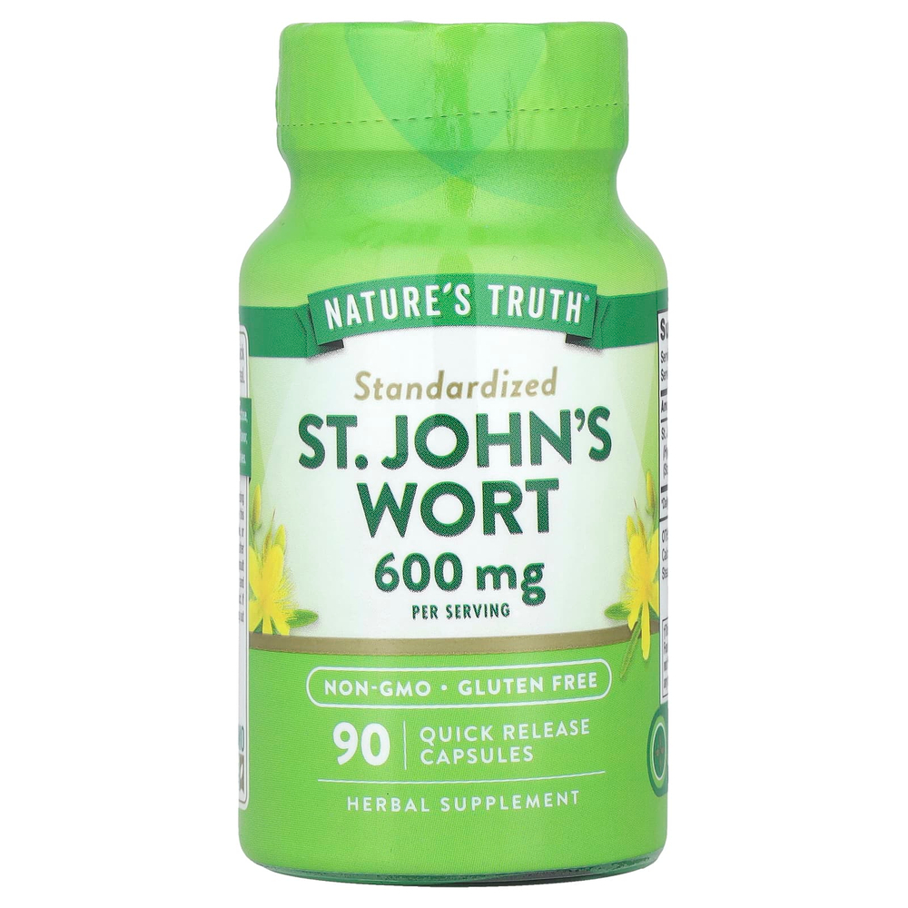 Nature's Truth, зверобой, 90 капсул с быстрым высвобождением (300 мг в 1 капсуле)