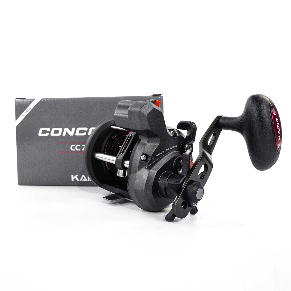 Катушка мультипликаторная Kaida Concorde CC200LC, под левую руку, со счетчиком (2000, 3+1BB)