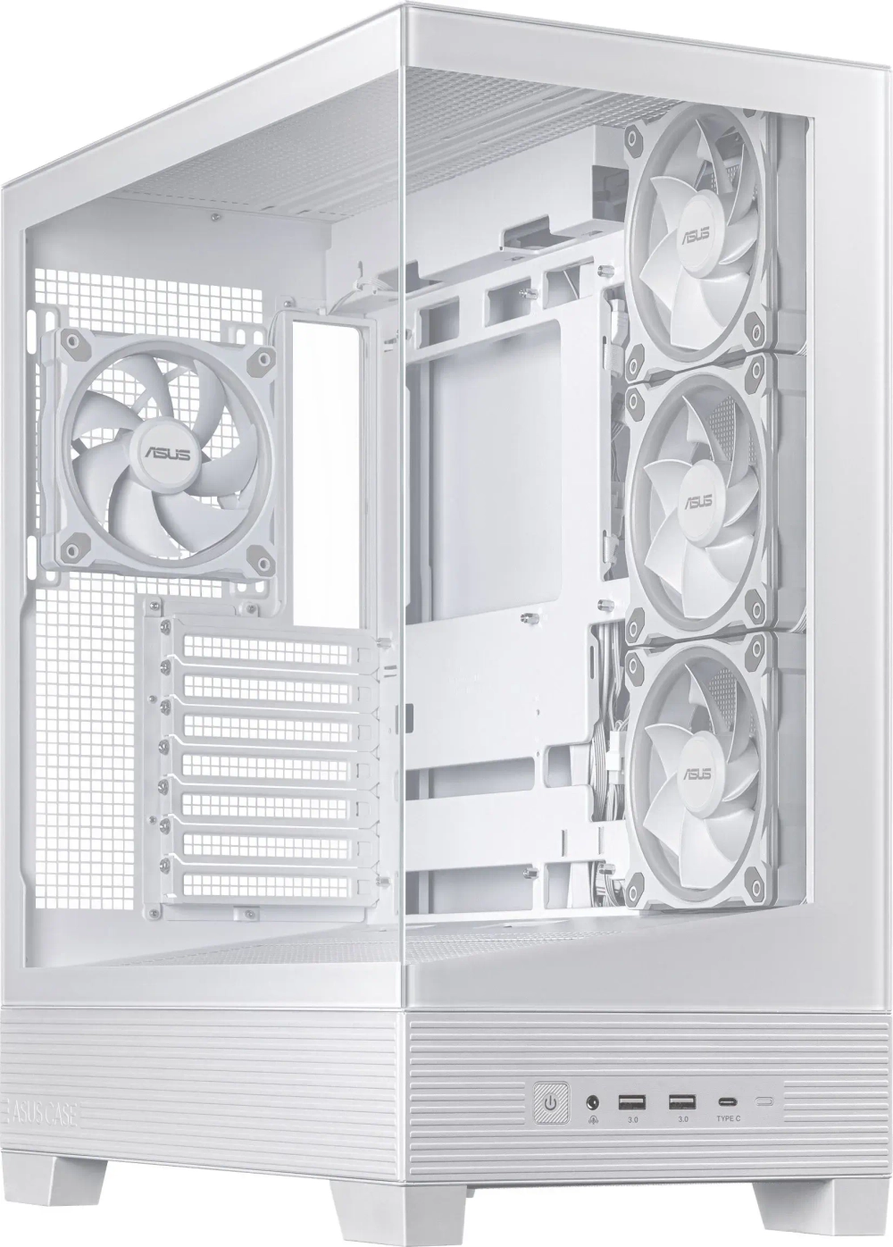 Корпус для ПК ASUS A31 PLUS TG ARGB Panoramic Design Case, BTF Support, WHITE