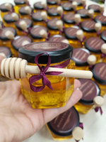 Брендированная баночка с медом и веретеном, 140 грамм