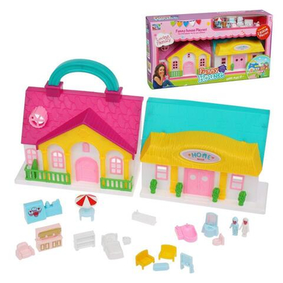 Дом для кукол в комплекте 18 предм., коробка KDL39-64