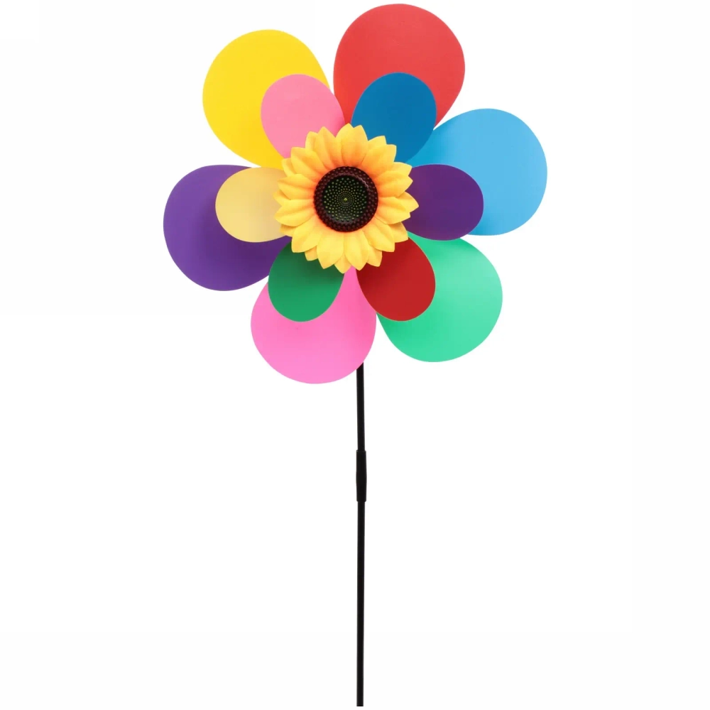 Ветрячок d-36 см «Солнечный подсолнух» 68 см